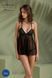 Пеньюар Passion KERRIA CHEMISE black, S/M, кружевной верх, трусики в комплекте SX0489 фото 6
