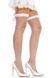 Чулки-сетка со швом сзади Leg Avenue Bow back seam thigh highs One size White, атласный бант SX2774 фото 2