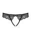 Мереживні танга з доступом Obsessive Contica crothchles thong L/XL, чорні SO7257 фото 5