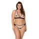 Комплект белья Passion VIENA SET 4XL/5XL, beige, лиф, стринги с доступом, бантики SO7115 фото 1
