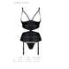 Корсет з відкритими грудьми Passion JANNIES CORSET S/M black, стрінги в наборі SO8446 фото 5