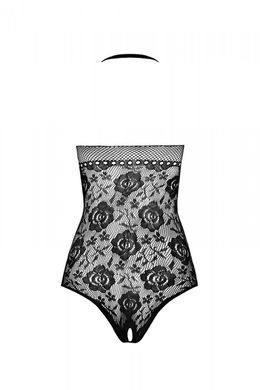 Бодістокінг з імітацією корсетної шнурівки Passion BS094 One Size, red, квітковий візерунок, з досту SO8924 фото