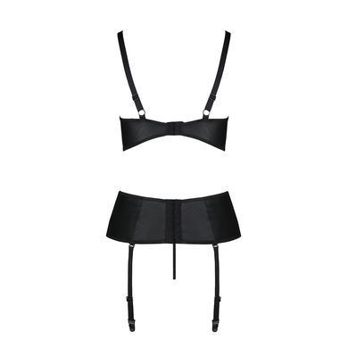Корсет с открытой грудью Passion JANNIES CORSET XXL/XXXL black, стринги в наборе SO8447 фото
