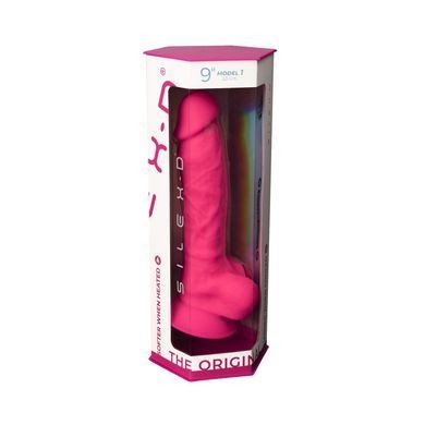 Фаллоимитатор SilexD Tomas Pink (MODEL 1 size 9in), двухслойный, силикон+Silexpan, диаметр 4,9см SO5023 фото