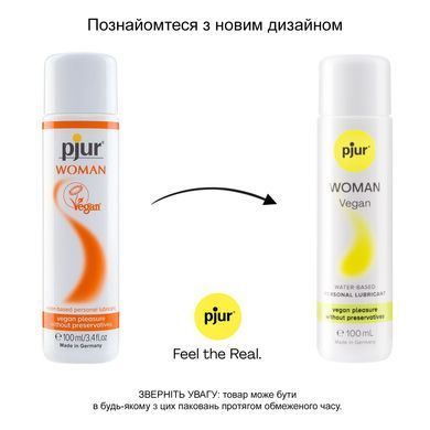 Лубрикант на водной основе pjur Woman Vegan 100 мл, чистый веганский состав, без консервантов PJ13340 фото