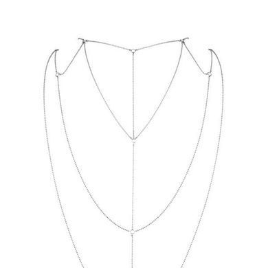 Ланцюжок для спини Bijoux Indiscrets Magnifique Back and Cleavage Chain - Silver, прикраса для тіла SO2655 фото