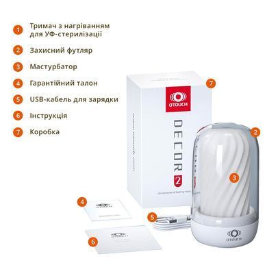 Мастурбатор Otouch DECOR 2, TPE, подогрев до 55 &deg;C, УФ-дезинфекция SO9370 фото