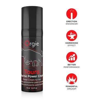 Крем для усиления эрекции Orgie Touro Power Cream, 15 мл, с таурином, гинкго и корнем женьшеня SX1560 фото