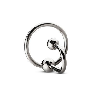 Уретральная вставка с кольцом Sinner Gear Unbendable &mdash; Sperm Stopper Solid, диаметр кольца 2,6 см SO4583 фото