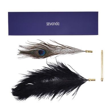 Лоскітка LOCKINK SEVANDA Natural Peacock Flirting Feather Tickler, перо павича SX0895 фото
