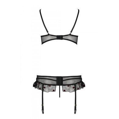 Сексуальний комплект з поясом для панчіх Passion LOVELIA SET L/XL, black SO4777 фото