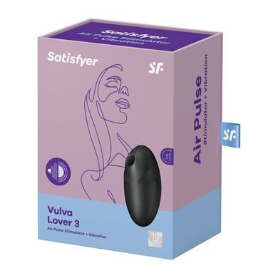 Вакуумный стимулятор с вибрацией Satisfyer Vulva Lover 3 Black SO7783 фото
