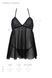 Пеньюар Passion KERRIA CHEMISE black, XXL/XXXL, мереживний верх, трусики в комплекті SX0490 фото 5