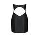 Мінісукня з екошкіри Passion CELINE CHEMISE black L/XL, шнурівка, трусики в комплекті SO6406 фото 6