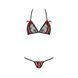Комплект белья Passion MELISSA BIKINI XXL/XXXL, black, лиф со шнуровкой и трусики-стринги EL15903 фото 5