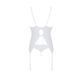 Корсет с пажами, трусики с ажурным декором и открытым шагом Passion URSULA CORSET XXL/XXXL, white SO5840 фото 4