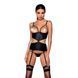 Корсет с открытой грудью Passion JANNIES CORSET XXL/XXXL black, стринги в наборе SO8447 фото 1