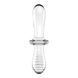 Двусторонний стеклянный дилдо Satisfyer Double Crystal Transparent, боросиликатное стекло, унисекс SO8784 фото 2