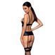 Корсет с открытой грудью Passion JANNIES CORSET XXL/XXXL black, стринги в наборе SO8447 фото 2