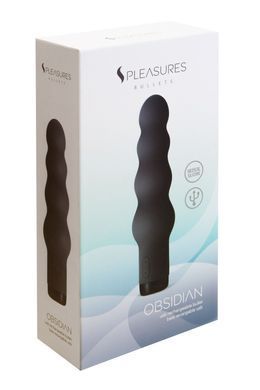 Вибратор S Pleasures Bullets Obsidian, черный, в виде ряда шариков, 10 режимов, диаметр 4 см SX1603 фото