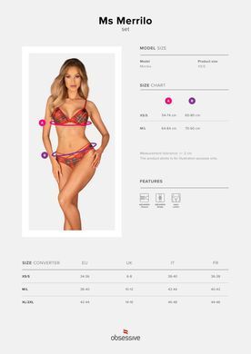 Комплект Obsessive Ms Merrilo 2-pcs set M/L SX1160 фото