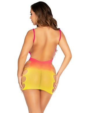 Платье Leg Avenue Seamless Ombre Faux Lace Up Mini Dress One Size Sunset SX2776 фото