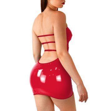 Сексуальное виниловое платье Art of Sex - Jaklin, размер L-2XL, цвет красный SO7508 фото