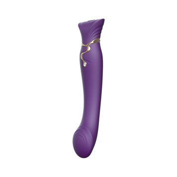 Смартвибратор Zalo &mdash; Queen Twilight Purple, пульсирующая жемчужина, кристалл Swarovski SX2294 фото