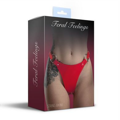 Трусики из натуральной кожи Feral Feelings - String Bikini Red SO9425 фото