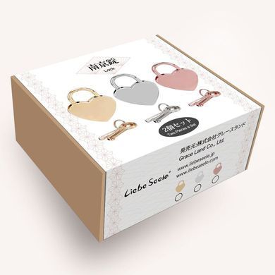 Замочок Liebe Seele Heart Shape Padlock Rose Gold (2 шт) SX1678 фото