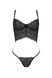 Комплект Passion KERRIA SET black, L/XL, сетка+кружево, бюстье и стринги SX0491 фото 3
