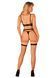 Комплект белья Obsessive Selinne 3-pcs set XL/2XL Black, бюстгальтер, стринги пояс для чулок SO8669 фото 7