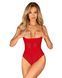 Боди с доступом Obsessive Ingridia crotchless teddy XS/S, красное, открытая грудь SO9025 фото 1