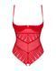 Боди с доступом Obsessive Ingridia crotchless teddy XS/S, красное, открытая грудь SO9025 фото 3