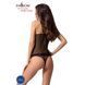 Комплект білизни Passion MELISSA SET L/XL, black, ліф-сорочка зі шнурівкою і трусики EL15904 фото 2