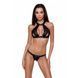 Комплект белья Passion Exclusive MIRAJANE SET L/XL, black, поддерживающий лиф-топ и трусики PS26401 фото 1