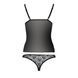 Комплект білизни Passion MELISSA SET L/XL, black, ліф-сорочка зі шнурівкою і трусики EL15904 фото 6