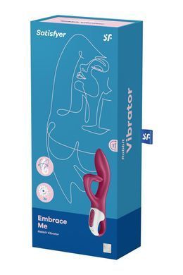 Вибратор кролик с тройным отростком Satisfyer Embrace me Berry, 2 мотора, диаметр 3,6 см SO6285 фото