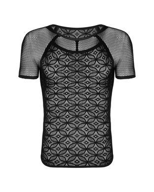 Мужская полупрозрачная футболка с орнаментом Obsessive T102 T-shirt S/M/L, черная SO7310 фото