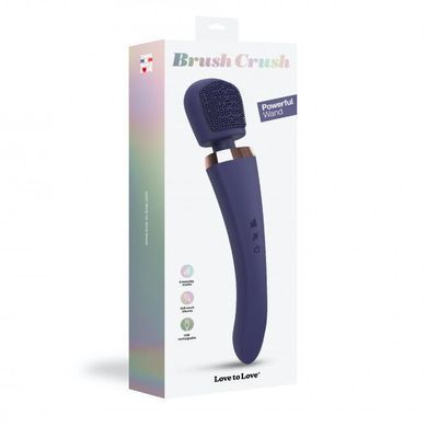 Вібромасажер з силіконовою щіточкою Love to Love Brush Crush &ndash; Midnight Indigo SO5533 фото