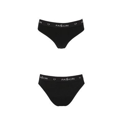Трусики-сліпи з бавовни та еластаном Passion PS004 PANTIES L, black SO4215 фото