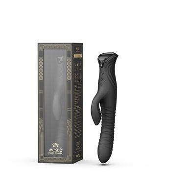 Пульсатор-кролик с вибрацией Zalo Mose 2 Obsidian Black SX2688 фото