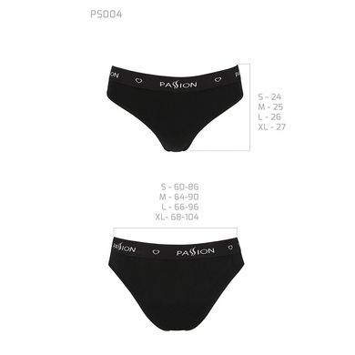 Трусики-сліпи з бавовни та еластаном Passion PS004 PANTIES L, black SO4215 фото