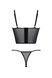 Комплект Passion KERRIA SET black, S/M, сітка+мереживо, бюстьє та стрінги SX0492 фото 4