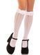 Гольфи ажурні Leg Avenue Sweetheart Ruffle Cuff Knee Highs, білі, малюнок-сердечка SX1049 фото 3