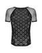 Мужская полупрозрачная футболка с орнаментом Obsessive T102 T-shirt S/M/L, черная SO7310 фото 5