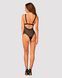 Кружевное боди с декольте Obsessive Estiqua teddy M/L, черное, широкие лямки SO7260 фото 4