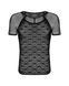 Мужская полупрозрачная футболка с орнаментом Obsessive T102 T-shirt S/M/L, черная SO7310 фото 6