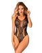 Бодістокінг з вирізами Obsessive B138 teddy S/M/L, black, з доступом SO7685 фото 1