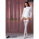 Чулки Passion ST121 1/2 white, на ажурной силиконовой резинке, с цветочным орнаментом и вертикальным SO5791 фото 5